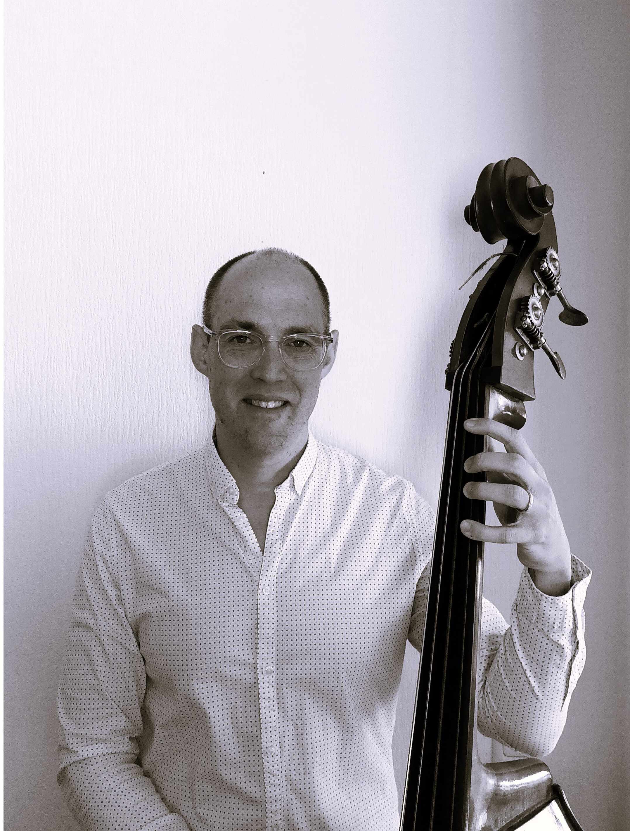 Rudolf Stenzinger with his double bass